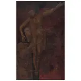 MÉXICO, CA. by Santa Teresa Con Cristo Crucificado, 1900, Óleo sobre tela montado sobre madera, offered Dec 2024