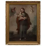 Andrés López, SAN JOSÉ CON EL NIÑO, Óleo sobre tela