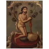 Lagar Místico, MÉXICO, SIGLO XIX, Óleo sobre tela