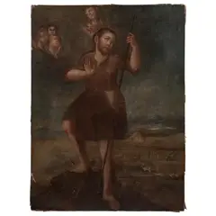San Isidro Labrador, MÉXICO, SIGLO XVIII, Óleo sobre tela