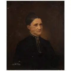 Ferdinand Danton Jr., RETRATO DE DAMA, Óleo sobre tela