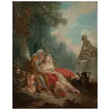 Vertumno y Pomona, EUROPA, CA., 1800, Óleo sobre tela