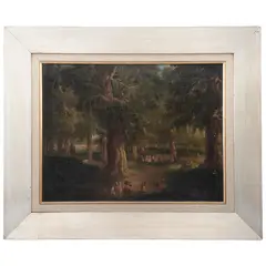 Manuel Serrano, ROTONDA DEL BOSQUE DE CHAPULTEPEC, Óleo sobre tela