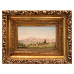 Conrad Wise Chapman, VISTA DEL AJUSCO, Óleo sobre madera