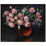 Ignacio Rosas, BOUQUET DE ROSAS, Óleo sobre tela