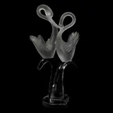 Pareja de Cisnes, SIGLO XX, Escultura en vidrio