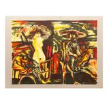 Francisco Corzas, El pintor y la modelo, Litografía 20 / 120