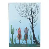 F. Casanova. M, Revolucionarias a caballo, Óleo sobre tela
