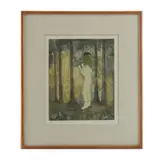 Aquí en el bosque by Paloma Ulacia Altolaguirre, 1978, Grabado P. A, sold Nov 2024