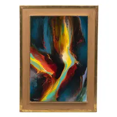 Leonardo Nierman, Fuego cósmico, 1971, Acrílico sobre masonite