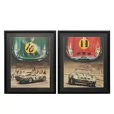 Enzo Naso, Póster decorativos de "Tourist Trophy-Good Wood 1963 con los pilotos David Piper y Graham Hill", Impresión sobre papel