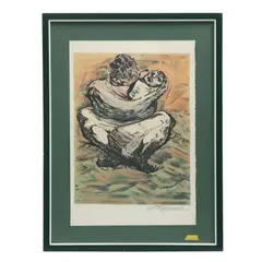 David Alfaro Siqueiros, Madre mexicana, de la serie Prison Fantasies, 1973, Litografía 40 / 250