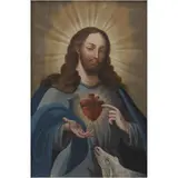 Sagrado Corazón de Jesús, MÉXICO, CA., 1900, Óleo sobre tela