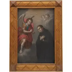 LA COMUNIÓN DE SAN ESTANISLAO DE KOSTKA by Manuel Caro, Óleo sobre tela, sold Nov 2024