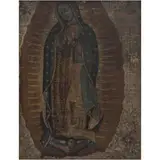 Virgen de Guadalupe, MÉXICO, SIGLO XVIII, Óleo sobre tela