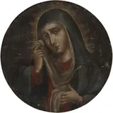 Virgen Dolorosa, MÉXICO, SIGLO XVIII, Óleo sobre tela