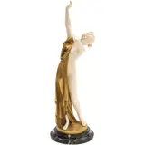 Ernst Seger, DESPUÉS DEL BAÑO, Escultura criselefantina con base de mármol