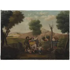 Escena Costumbrista, SIGLO XIX, Óleo sobre tela