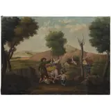 Escena Costumbrista, SIGLO XIX, Óleo sobre tela