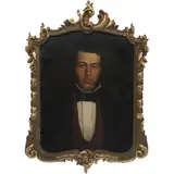 Antonio Costilla, RETRATO DE CABALLERO, Óleo sobre tela