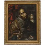 Retrato de Papa, MÉXICO, CA., 1700, Óleo sobre tela