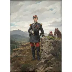 Maurice Leloir, RETRATO SR. PAUL FREDERIC FLORIMOND DE LAVENNE, Óleo sobre madera