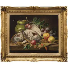 Charles T. Bale, BODEGÓN CON AVES, Óleo sobre tela