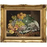 Charles T. Bale, BODEGÓN CON AVES Y GRANADAS, Óleo sobre tela
