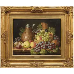 Charles T. Bale, BODEGÓN CON FRUTAS, Óleo sobre tela