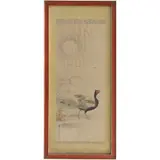Escena Con Faisán, CHINA, SIGLO XIX, Tinta sobre papel con tela