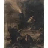 Henri Senard, ESCENA MITOLÓGICA, Carboncillo y pastel sobre cartoncillo