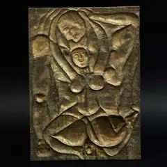 Pal Kepenyes, PAREJA, Bronce, acabado dorado; formato tipo relieve