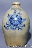 Cowden & Wilcox, COWDEN & WILCOX / HARRISBURG, PA Stoneware Jug w/ Floral Design