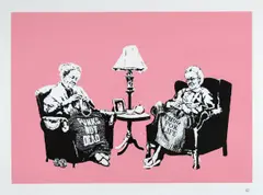Banksy, Grannies, Screenprint on paper from the unsigned edition. Number 444 of the Edition of 500.
