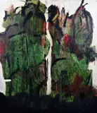 Brian Maguire, Nationwide Sweep for the Gang, Mixed Media on Board