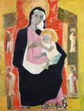 Fr Jack Hanlon, Madonna and Child, Oil on Board