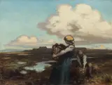 George Ae Russell, The Peat Gatherers, Oil on Canvas
