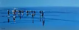 John Morris, Seaside Reflections, Oil on Board