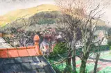 Joseph McWilliams Rua, View of Napoleans Nose, Cavehill, Belfast, Gouache