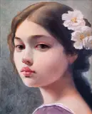 Ken Hamilton, Little Flora, Oil on Board