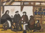 The Story Teller by Markey Robinson, Gouache, sold Mar 2025