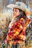 Philip Childs, Montana Girl, Oil on Board