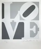 Robert Indiana, Book of Love - Black and Grey, Screenprint Crestwood Museum paper. From the deluxe edition of 50. Numbered XXVII/L (27/50).