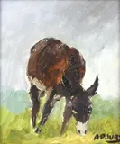 A P Jury, Little Donkey, Oil on Board