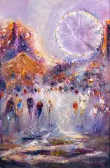 Carol Ann Waldron, The Funfair, Oil on Canvas