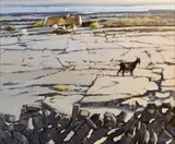 Cecil Maguire, The Burren, Oil on Board