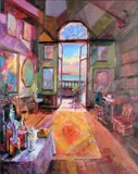 Gerry Glynn, Evening Nocturne, Oil on Canvas