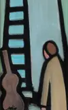 Markey Robinson, Woman with Cello Gouache, Gouache