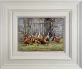 Philip Childs, Pecking Order, Oil on Board