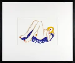 Tom Wesselmann, Blonde On Blanket, Alkyd Oil On Cut Out Steel
